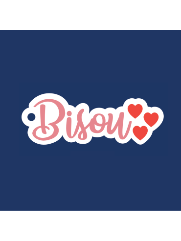 Porte-Clés Bisou - Collection Bar à Charms Fabriqué en France