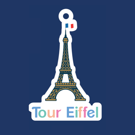 Porte-Clés Tour Eiffel - Collection Bar à Charms Fabriqué en France