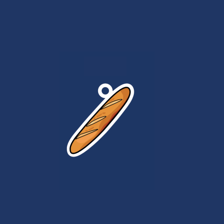 Baguette Charm - Charms Bar Collection Made in France