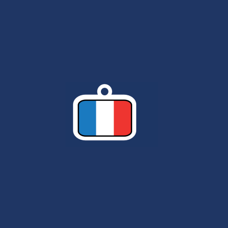 Charm Drapeau Français - Collection Bar à Charms Fabriqué en France