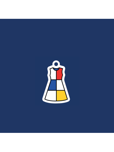Mondrian Dress Charm - Charms Bar Collection Made in France