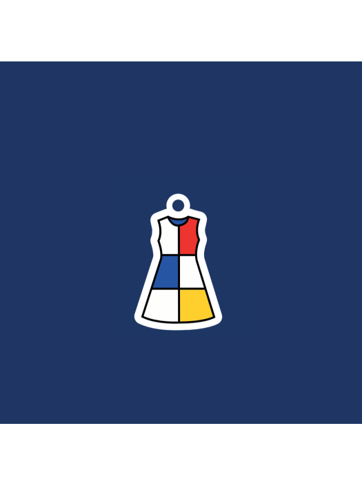 Charm Robe Mondrian - Collection Bar à Charms Fabriqué en France
