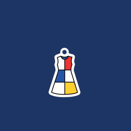 Charm Robe Mondrian - Collection Bar à Charms Fabriqué en France