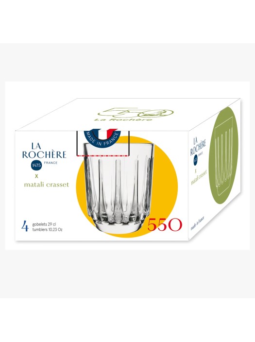 550th Anniversary Tumblers – Set of 4 - An exclusive creation by Matali Crasset for La Rochère Made in France