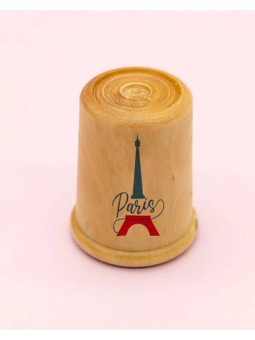 Dé à Coudre Tour Eiffel En Bois Français Fabriqué et Imprimé en France
