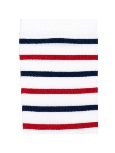 Blue White and Red Striped Socks Made in France