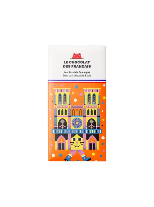 Tablette de Chocolat Noir Sel de Camargue - Bio Fabriqué en France