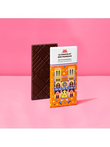 Tablette de Chocolat Noir Sel de Camargue - Bio Fabriqué en France