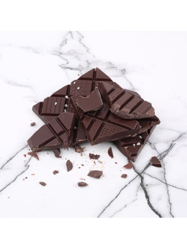 Tablette de Chocolat Noir Sel de Camargue - Bio Fabriqué en France