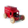Autogami Camion de Pompiers Ville de Paris la voiture en carton qui roule à l’énergie du soleil. Fabriquée en France