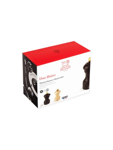 Coffret Moulin à Poivre de Table Peugeot et Moulin à Poivre de Table Peugeot 10 cm  - Fabriqué en France
