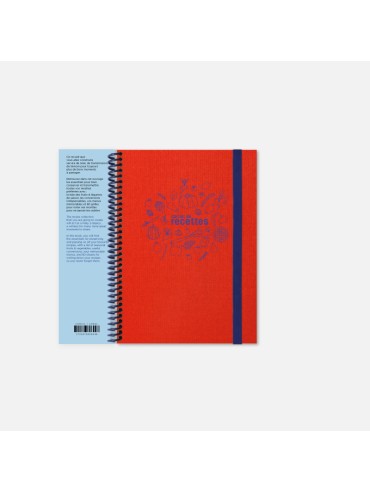 Carnet de Recettes Couverture Tissu - A5 173 Pages - Fabriqué à Paris