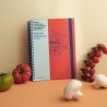 Carnet de Recettes Couverture Tissu - A5 173 Pages - Fabriqué à Paris