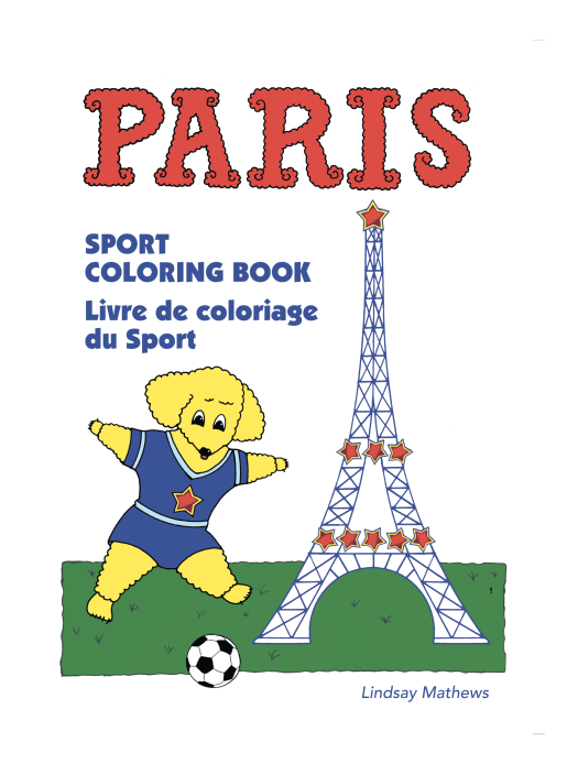 Paris Sports Coloring Book printed in France