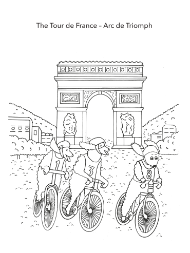 Paris Sports Coloring Book printed in France