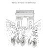 Paris Sports Coloring Book printed in France