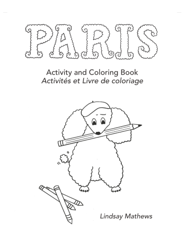 Paris Activity and Coloring Book Printed in France