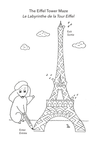 Paris Activity and Coloring Book Printed in France