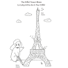 Paris Activity and Coloring Book Printed in France