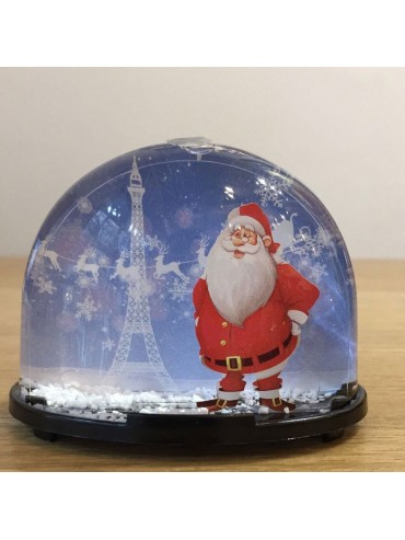 Boule à Neige Père Noël Tour Eiffel  
