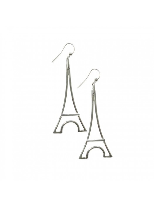 Silver Plated Earring Eiffel Tower