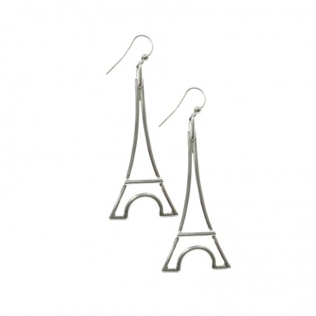 Silver Plated Earring Eiffel Tower